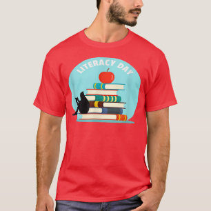 Camiseta Livro lança feliz gráfico internacional de literac