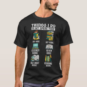 Camiseta Livro Leitura de Livros Revisando Livros de Tempo 