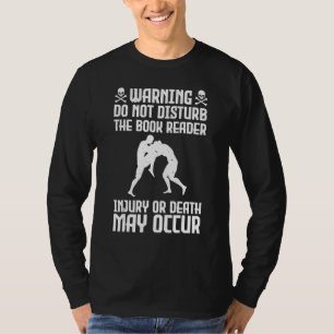 Camiseta Livro Lendo Livros Aviso Não perturbe o livro