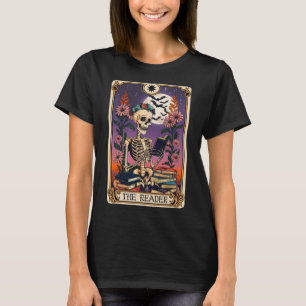 Camiseta Livro Lover Tarot Card O Leitor Mystic Funny Skel