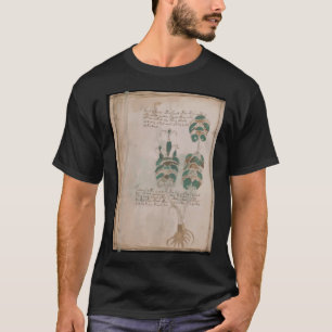 Camiseta livro manuscrito de Voynich - livro antigo manuscr