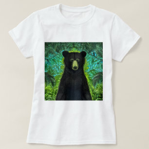 Camiseta Livro Negro Pequeno Urso Negro Divertido