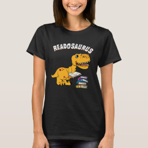 Camiseta Livro Readosauro Dinossauro Biblioteca Leitura