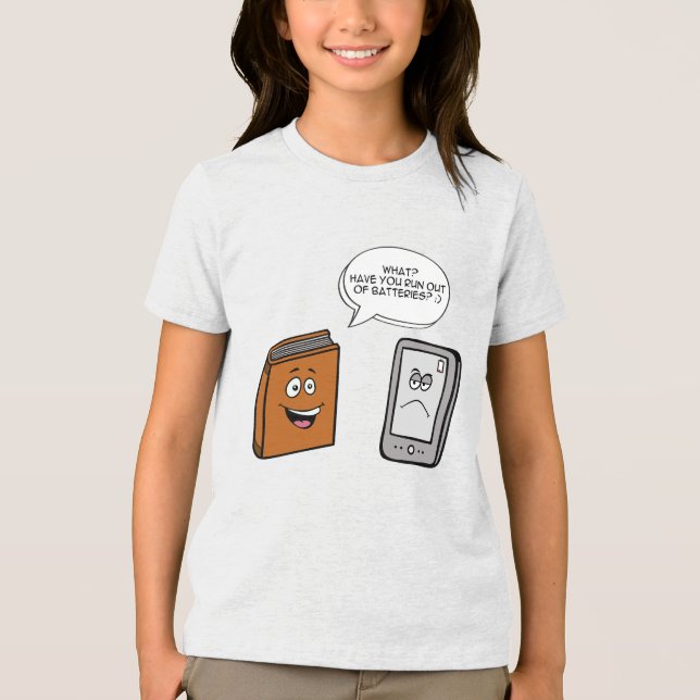 Camiseta Livro vs eBook (Frente)