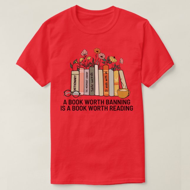 Camiseta Livro Worth Banning é um livro que vale a pena ler (Frente do Design)