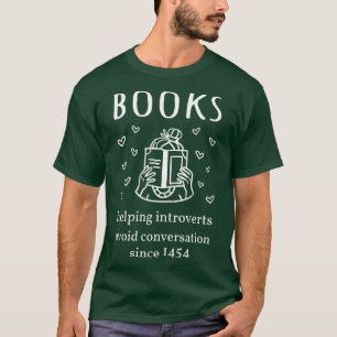 Camiseta Livros Ajudando Introdutores A Evitar Conversações