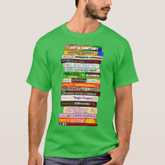 Camiseta Livros Banidos Motivos da Pilha são Desafiados