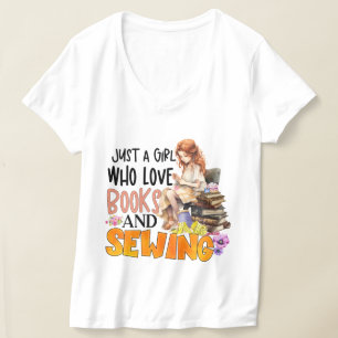 Camiseta Livros bonitos costurando arte-vocal