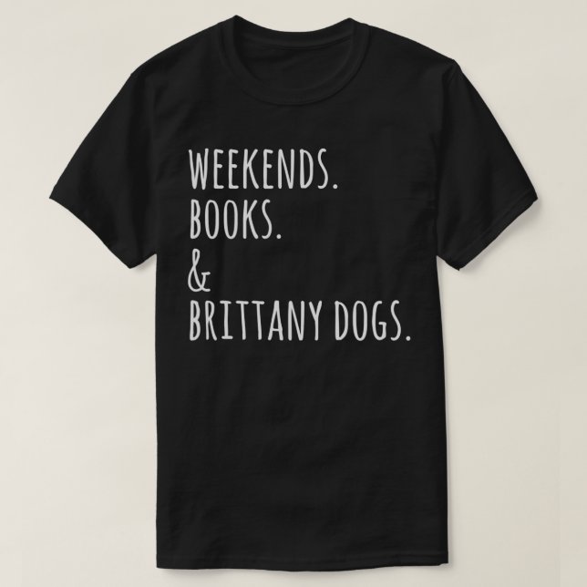 Camiseta Livros Brittany Spaniel Dog (Frente do Design)