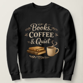 Camiseta Livros, Café & Silêncio – Amante de Livros da Dark