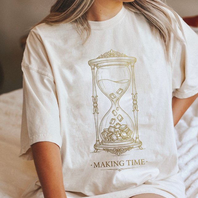 Camiseta Livros da Ampulheta Dourada - Fazendo Tempo (Criador carregado)