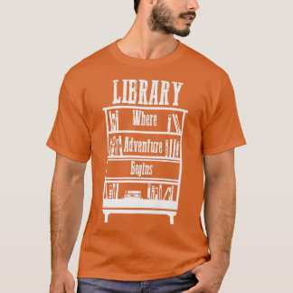Camiseta Livros de Biblioteca onde Começa a Aventura