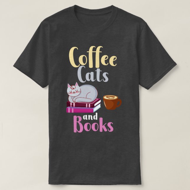 Camiseta Livros de café 1 (Frente do Design)