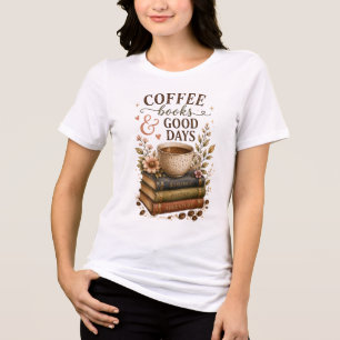 Camiseta Livros de Café Dias Boas