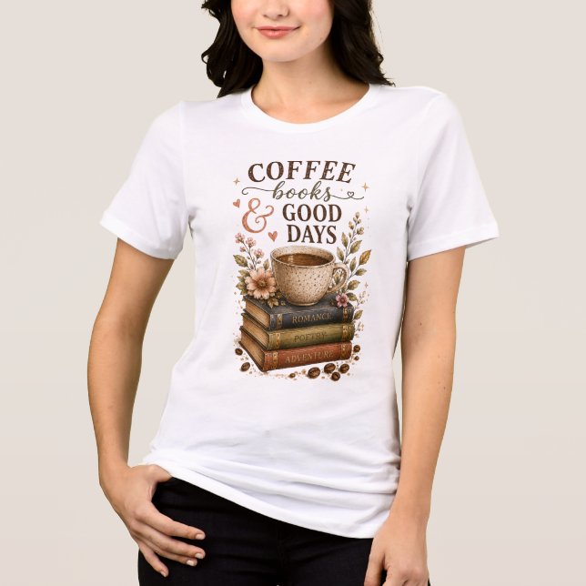 Camiseta Livros de Café Dias Boas (Frente)