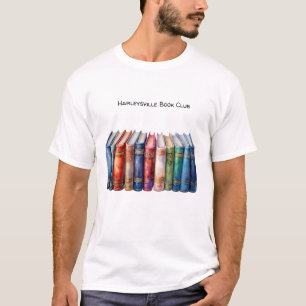 Camiseta Livros de capa dura com texto personalizável para