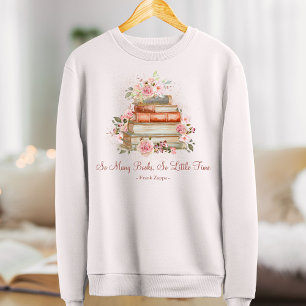 Camiseta Livros de Citações Personalizadas e Rosas Pink Vin