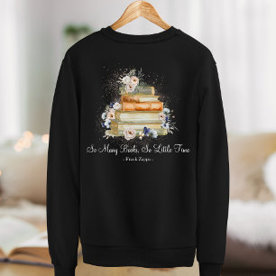 Camiseta Livros de Citações Personalizados Bege Azul Rosas