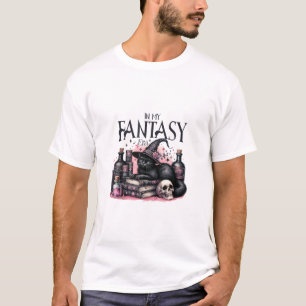 Camiseta Livros de feitiços de gato preto de Halloween cor-