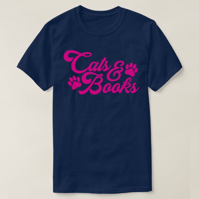Camiseta Livros De Gatos (Frente do Design)