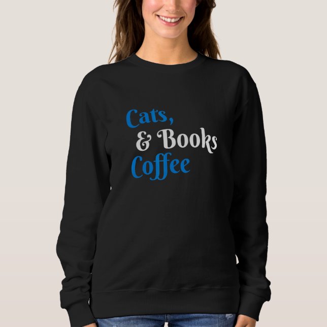 Camiseta Livros De Gatos E Café (Frente)