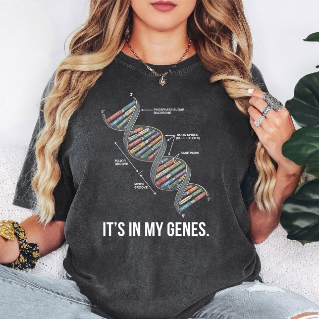 Camiseta Livros De Genes De Dna Educação Científica Design (Criador carregado)
