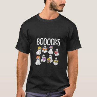 Camiseta Livros de Halloween das Mulheres Livros de Fantasm