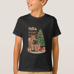 Camiseta Livros de Leitura de Pão de Mel Retrô Natal Profes