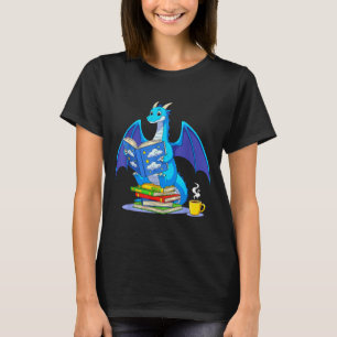 Camiseta Livros de Leitura Legal Dragão Amante de Livros Li