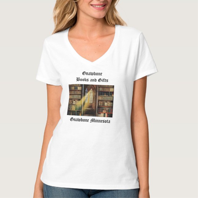 Camiseta Livros de ossos e presentes (Frente)