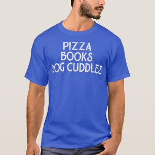 Camiseta Livros de pizza Cachorros Cachorros Engraçados Liv