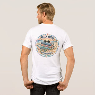 Camiseta Livros de Praia Design de Leitura de Verão