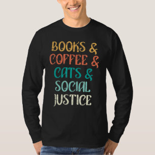 Camiseta Livros de Proprietários de Gatos de Café Retro