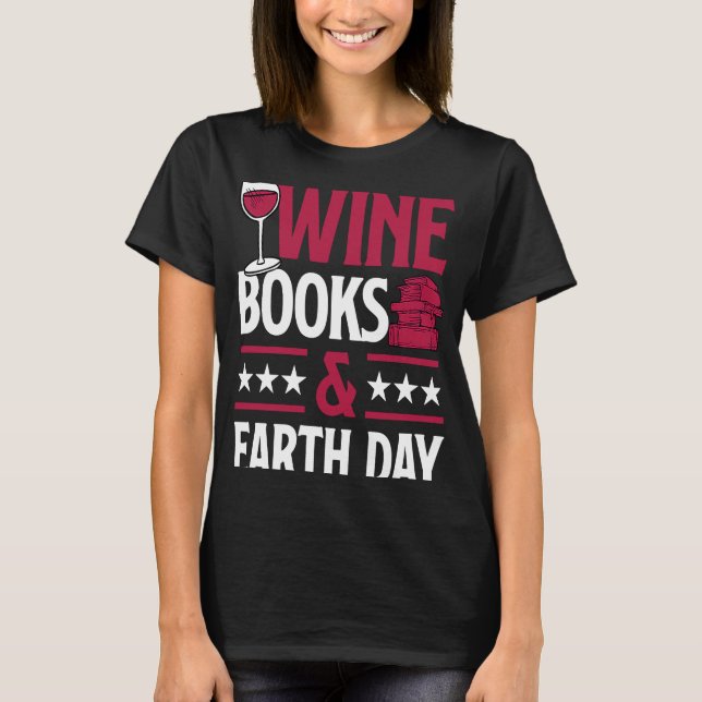 Camiseta Livros De Vinho E Livro De Adoração De Vinho Verme (Frente)