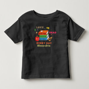 Camiseta Livros Divertidos Que Adoro Ler Criança