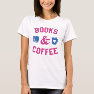 Camiseta Livros E Café