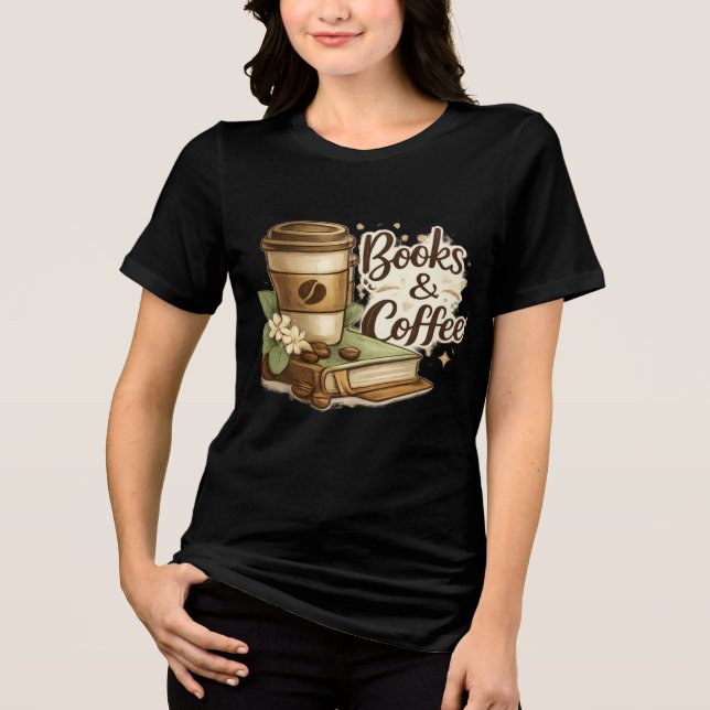 Camiseta Livros e Café (Frente)