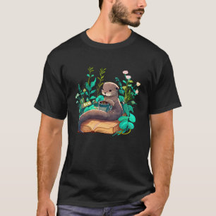 Camiseta Livros e Café Cantinho de Leitura da Lontra