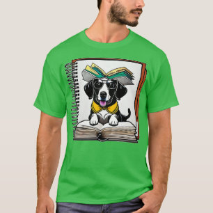 Camiseta livros e café e cães e justiça social