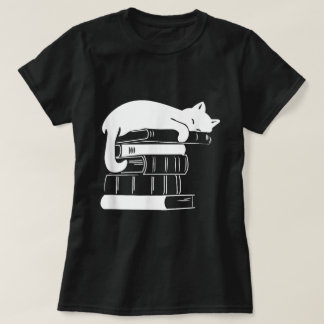 Camiseta Livros E Gatos Gatos Pão De Gato