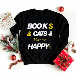 Camiseta Livros e Gatos me fazem feliz