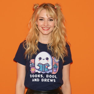 Camiseta Livros e quebra fantasmas de leitura de café