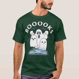 Camiseta Livros Fantasmas Bookworm do Halloween Bibliotecár