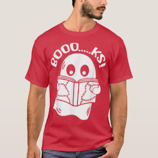 Camiseta Livros Fantasmas Leitura Livros Dia das Bruxas