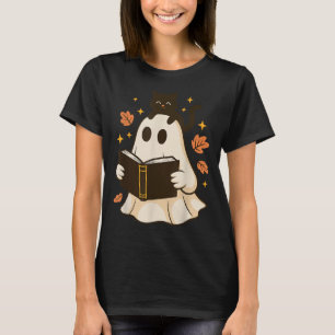 Camiseta Livros Fantasmas Lendo Livro Biblioteca de Hallowe