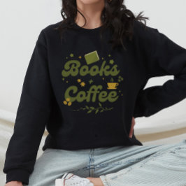 Camiseta Livros Florais Modernos e Amante de Café