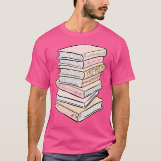 Camiseta Livros Florais Pastel