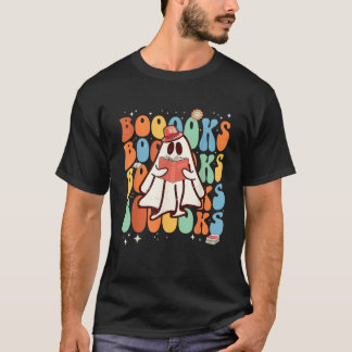 Camiseta Livros Fogueira Ghost Book Retro Reading Hallo