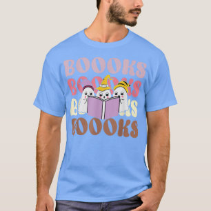 Camiseta Livros Fogueira Ghost Book Retro Reading Hallo