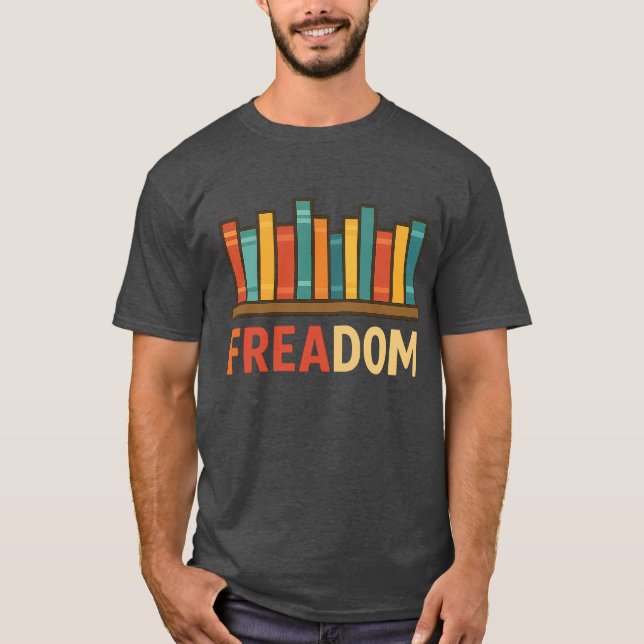 Camiseta Livros Freadom Anti-Banidos - Leitura de Livros Ba (Frente)